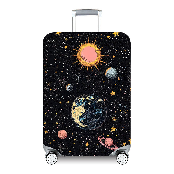 Unisex hard-shell travel suitcase with artistic landscape design Kalsten