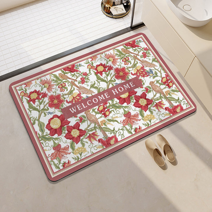 Geometric Patterned Memory Foam Bath Mat Kalsten