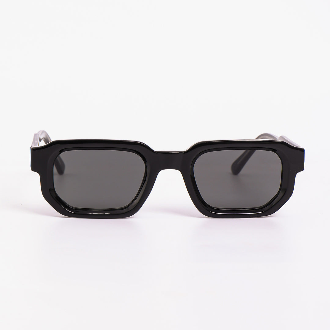 Women's sunglasses in a futuristic design with a shiny frame and fashionable lenses Kalsten