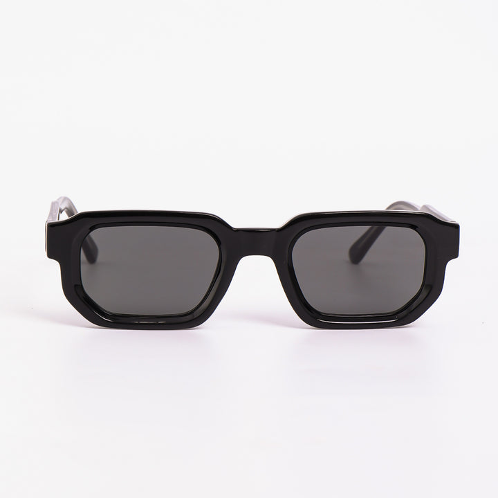 Women's sunglasses in a futuristic design with a shiny frame and fashionable lenses Kalsten