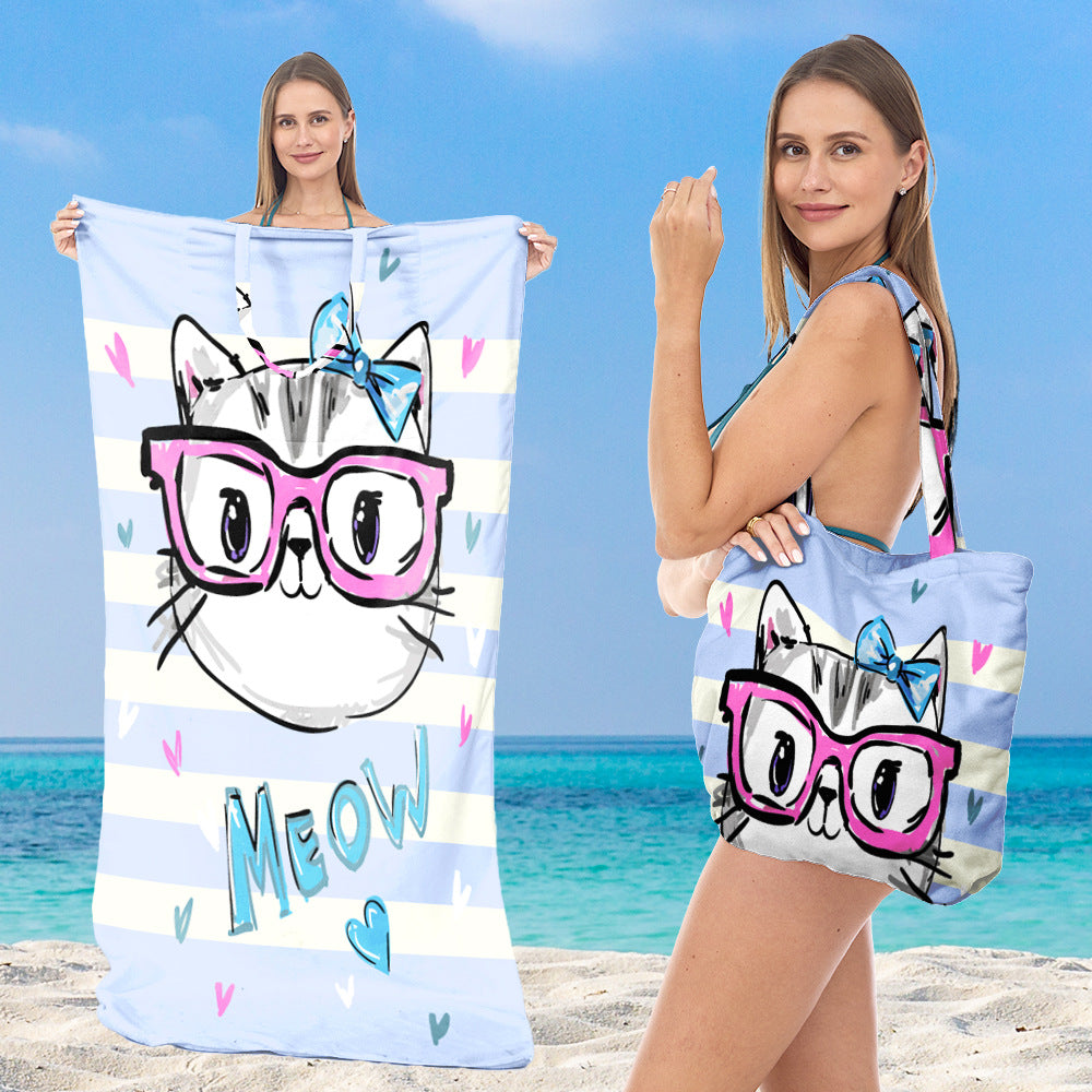 Beach towel with stylish tote bag Kalsten