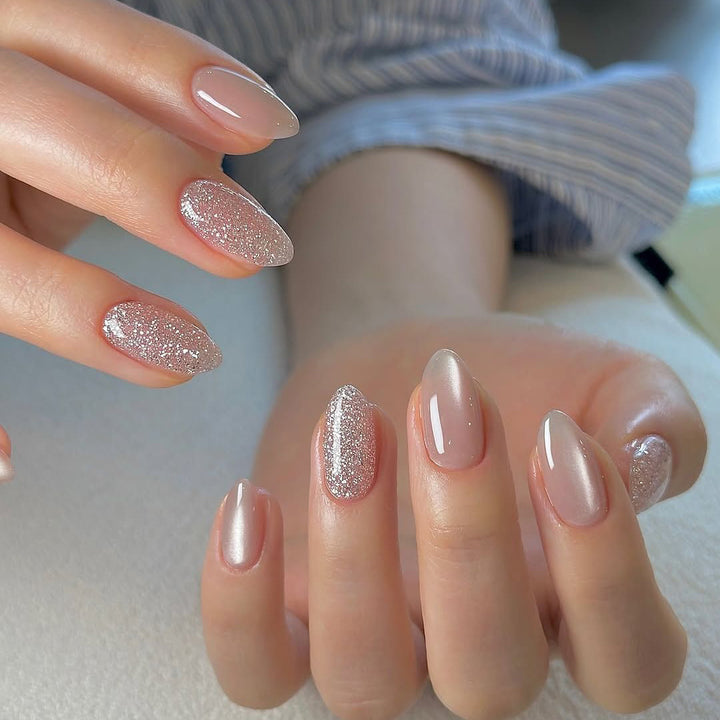 Elegant Sparkling Press-On Nails Kalsten