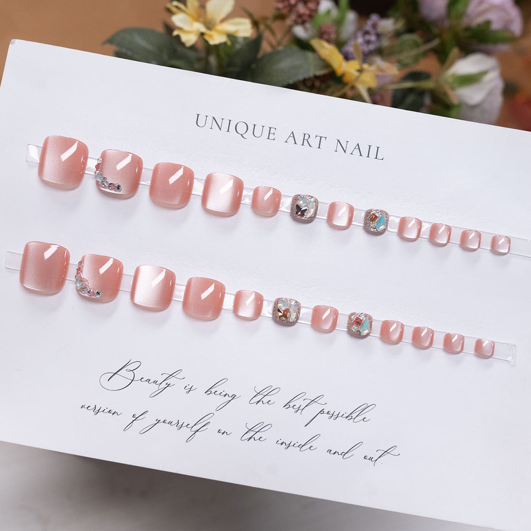 Decorative Rhinestone Toe Nail Art