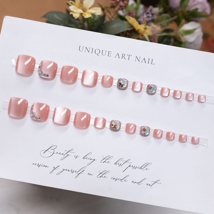 Decorative Rhinestone Toe Nail Art