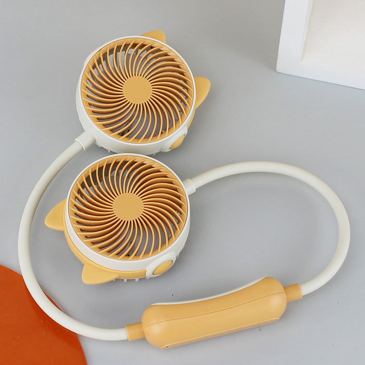 Women's Portable Mini Neck Fan with Dual Blower Kalsten