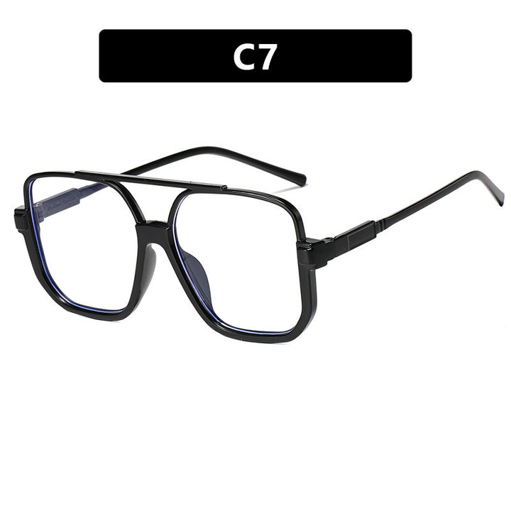 Women's trendy square sunglasses with transparent frame Kalsten