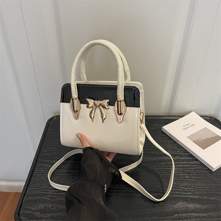 Elegant Bow-Accented Handheld Handbag