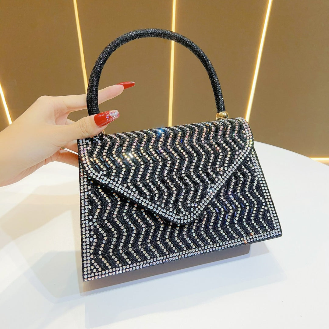 Rhinestone-Embellished Evening Handbag