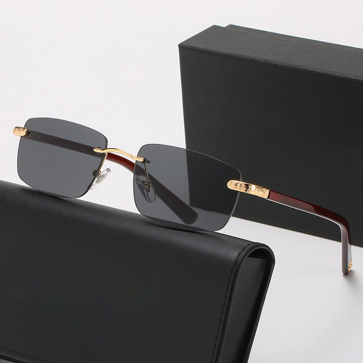 Women's fashionable half-frame glasses with comfortable nose pads and elegant design Kalsten