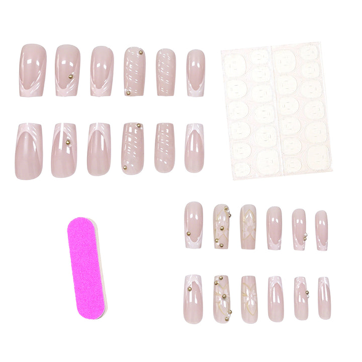 Floral Decorative Press-On Nail Enhancements Kalsten