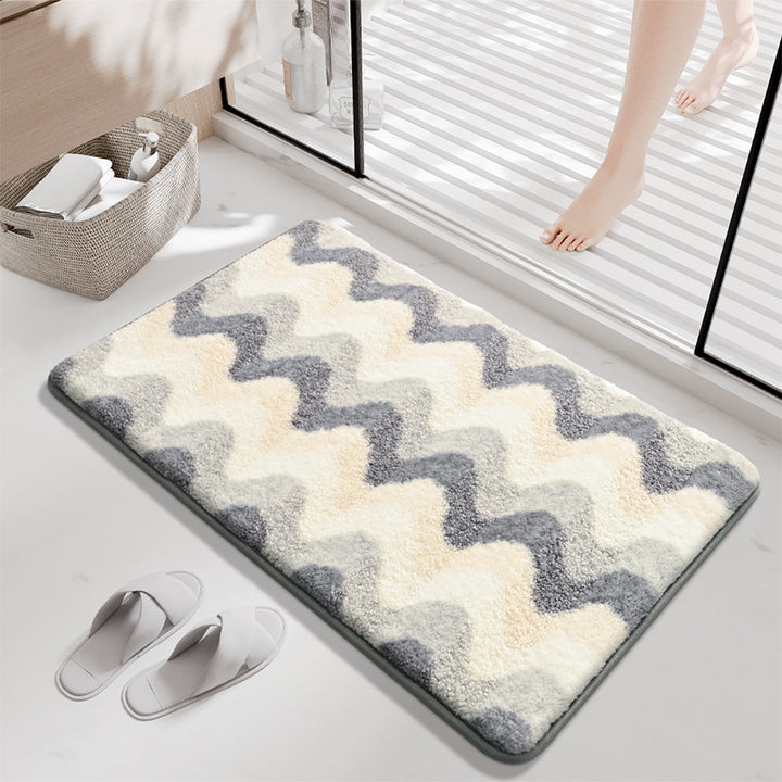 Decorative Wave Pattern Bath Mat Kalsten