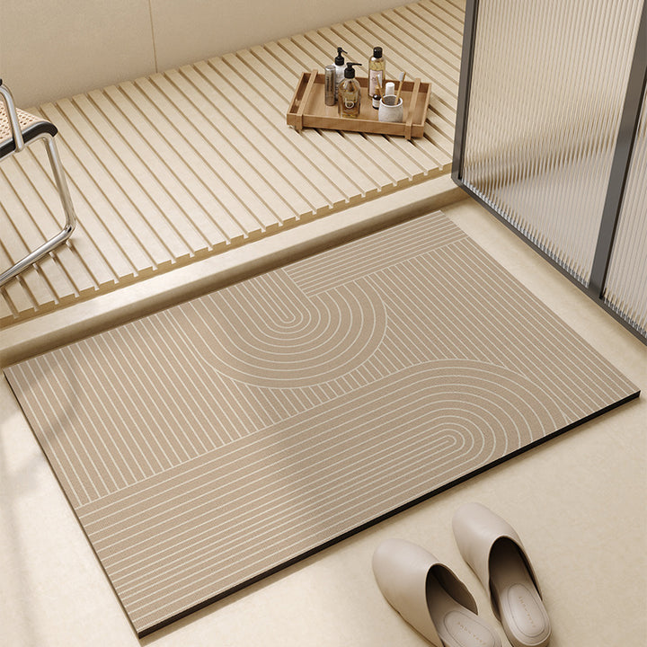 Modern Geometric Bath Mat Kalsten