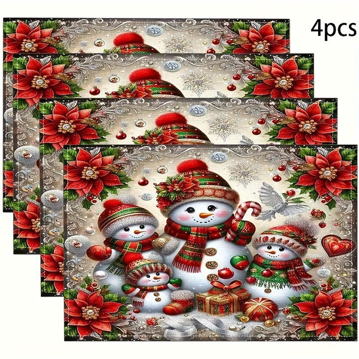 Festive Christmas-Themed Kitchen Mat