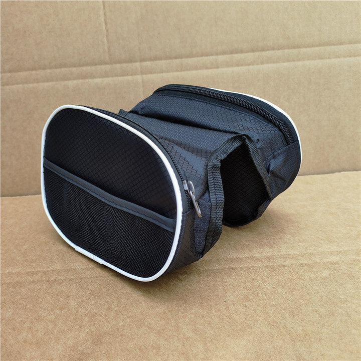 compact waterproof bicycle handlebar storage bag with quick-release straps and mesh organizer Kalsten