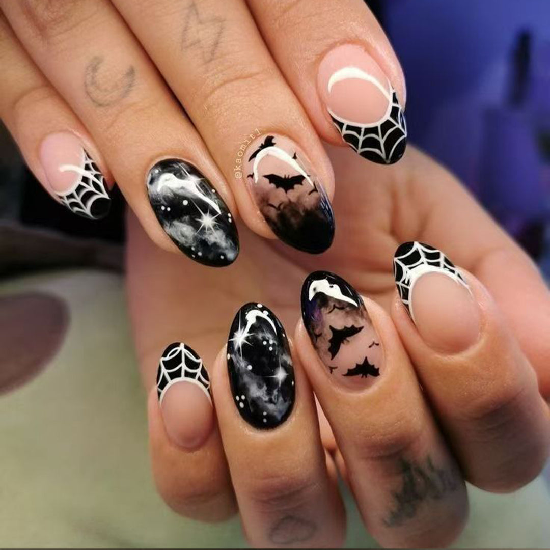 Gothic Spider Web Nail Art Set