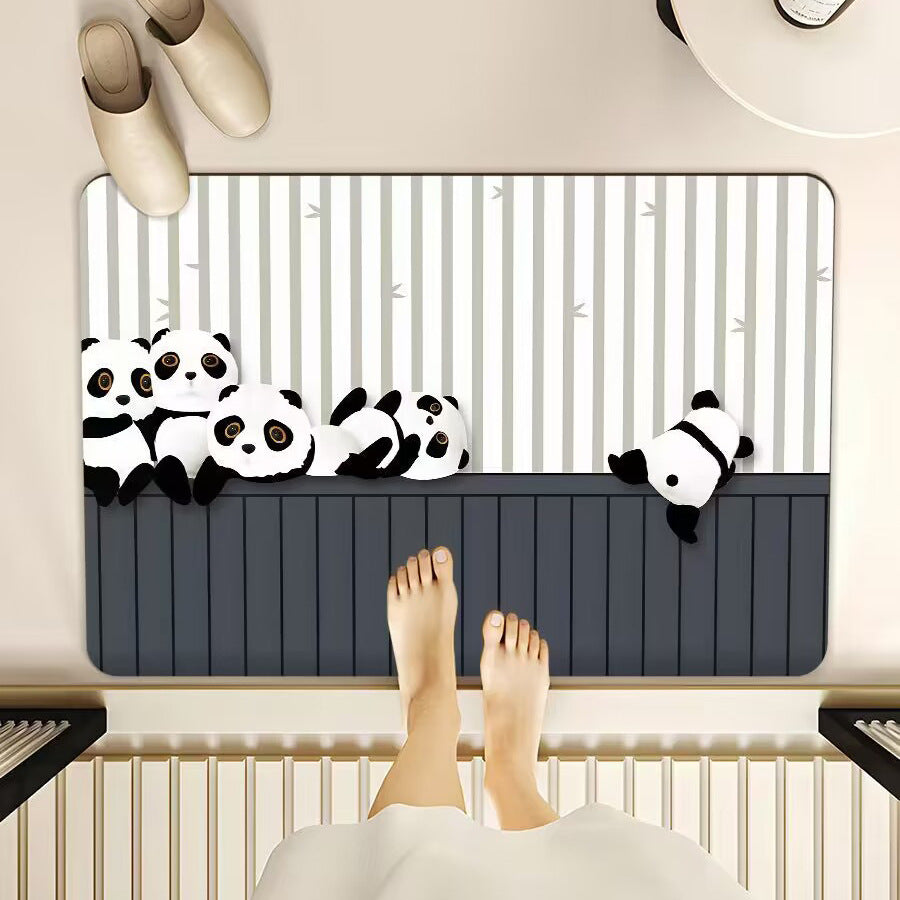 Cartoon-Themed Bath Mat