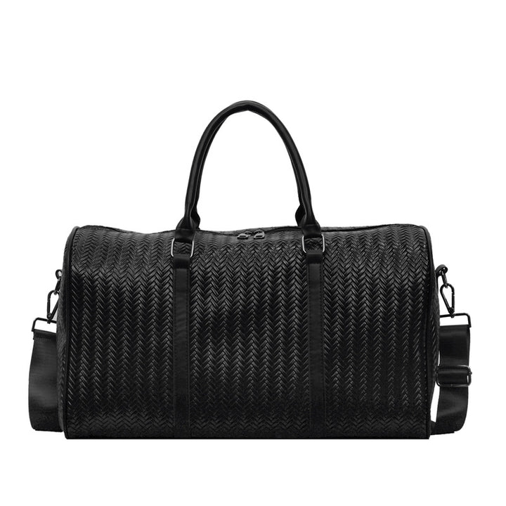Sporty travel bag in modern basket pattern Kalsten