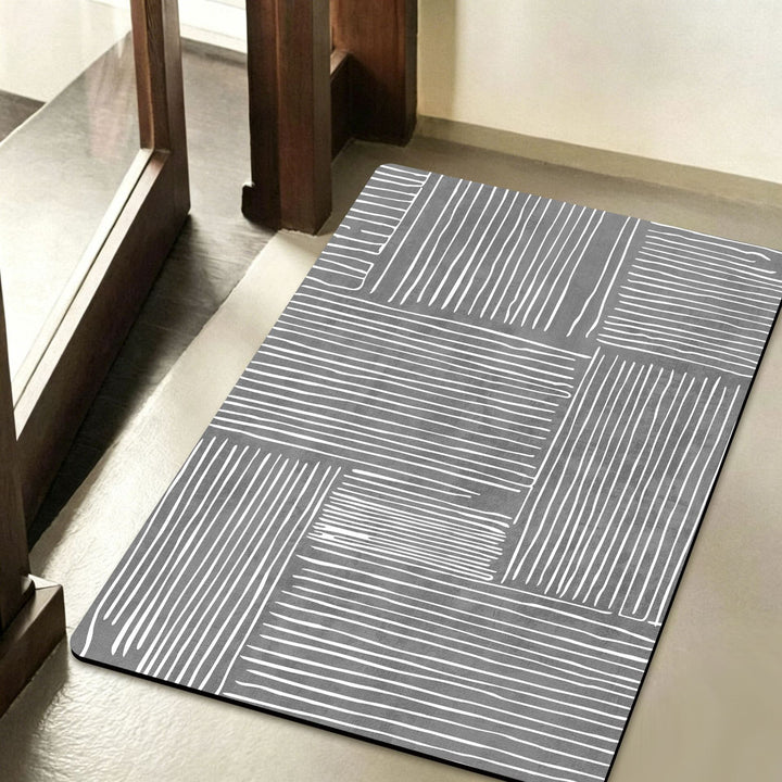 Contemporary Geometric Bath Rug Kalsten