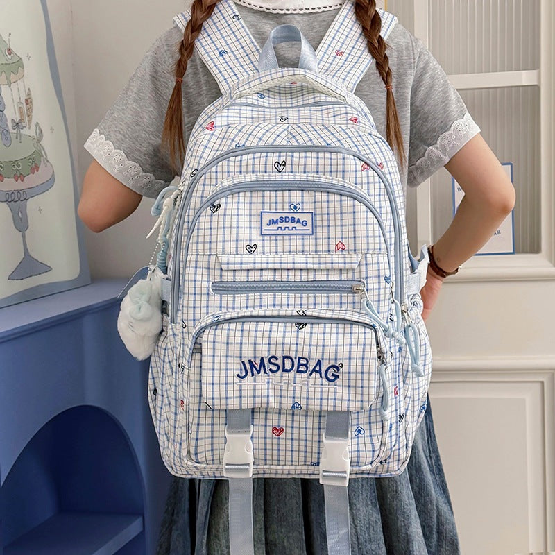Cute Heart-Embellished Casual Backpack Kalsten