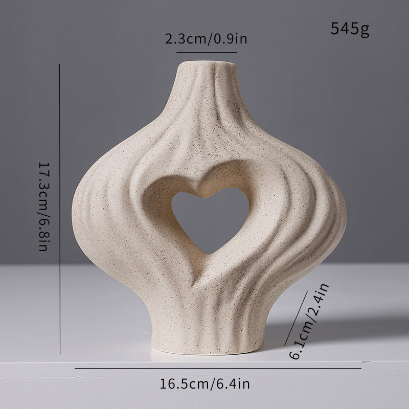 Decorative Heart-Shape Ceramic Vase Kalsten