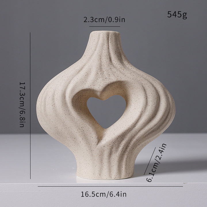Decorative Heart-Shape Ceramic Vase Kalsten