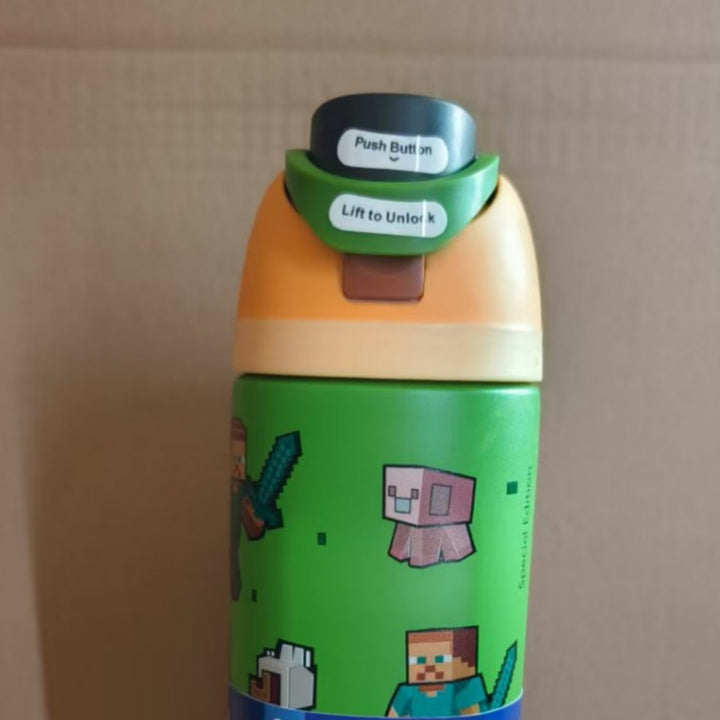 Insulated Stainless Steel Vacuum Water Bottle With One-Touch Flip Lid And Leakproof Safety Lock