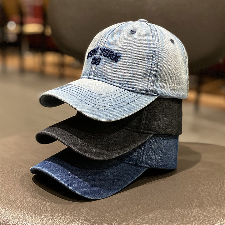 Men's Distressed Denim Style Baseball Cap Kalsten