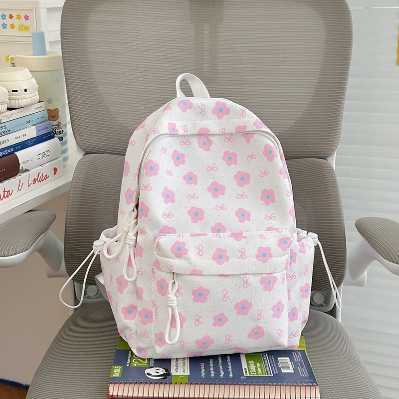 Floral-Embellished Patterned Backpack Kalsten