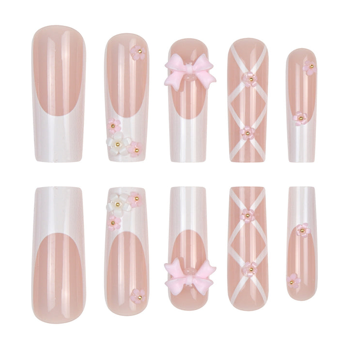 Decorative Elegant Long Acrylic Press-On Nails Kalsten