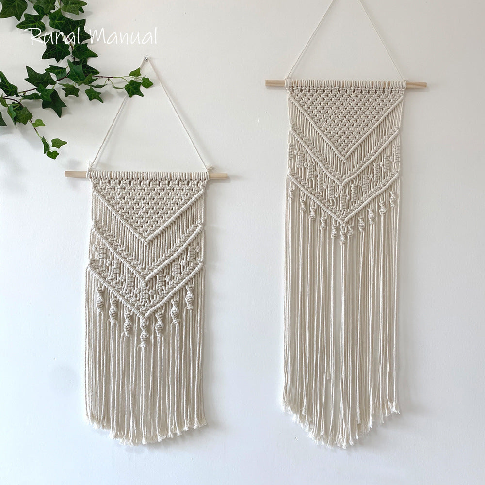 Macrame Wall Tapestry with Detailed Fringe Design Kalsten