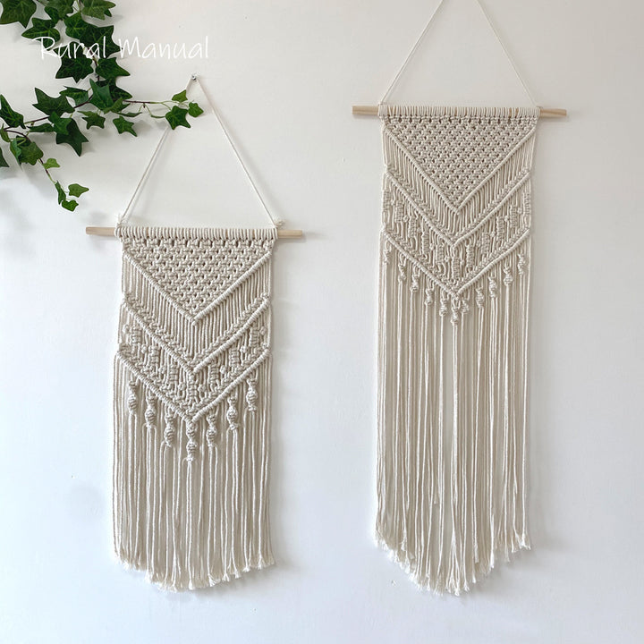 Macrame Wall Tapestry with Detailed Fringe Design Kalsten