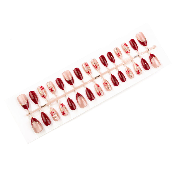 Artistic Floral Press-On Nail Art Set Kalsten 1790636459