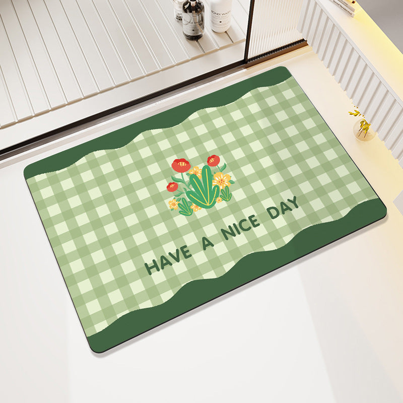 Stylish Floral Patterned Comfort Bath Mat Kalsten