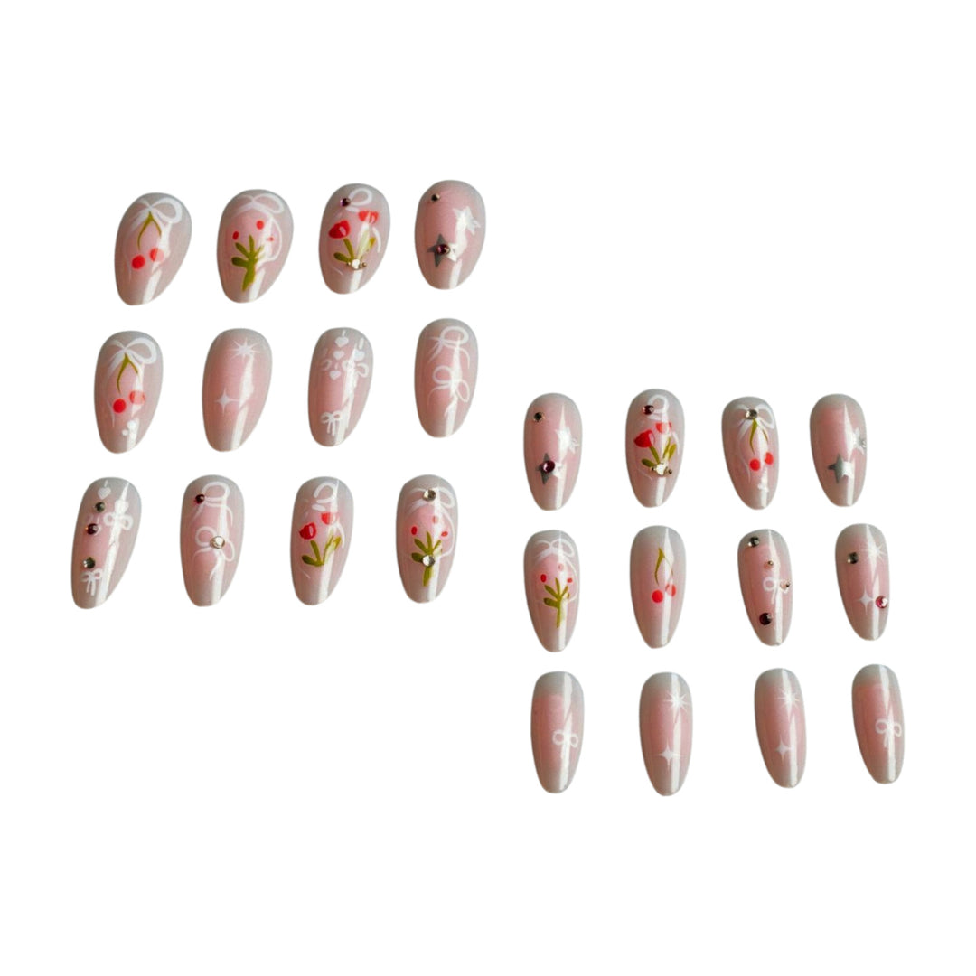 Creative Floral Acrylic Nail Art