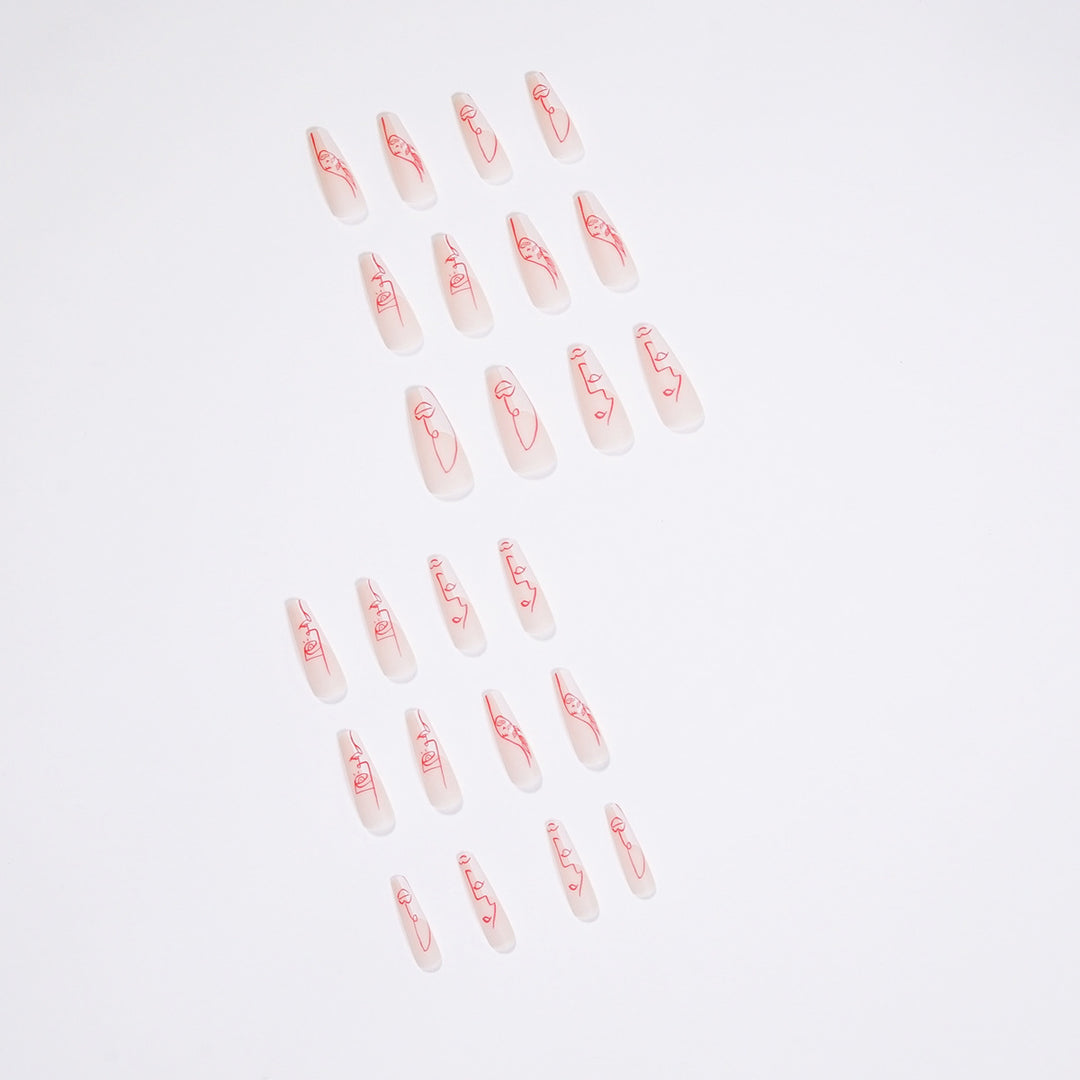 Artful Nail Art with Abstract Line Design Kalsten