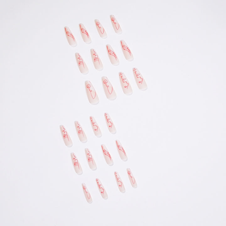 Artful Nail Art with Abstract Line Design Kalsten
