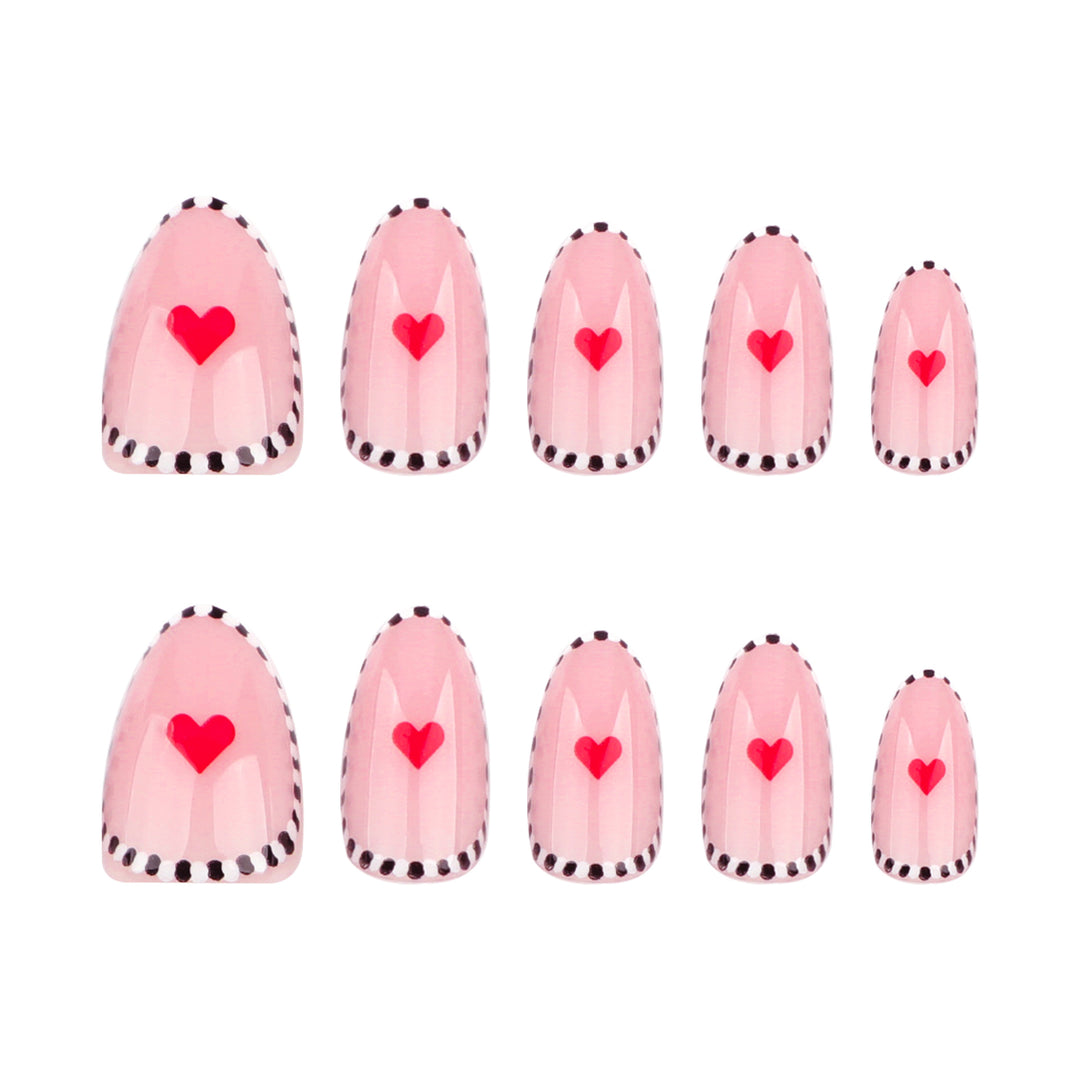 Artful Nail Art in Romantic Heart Design Kalsten