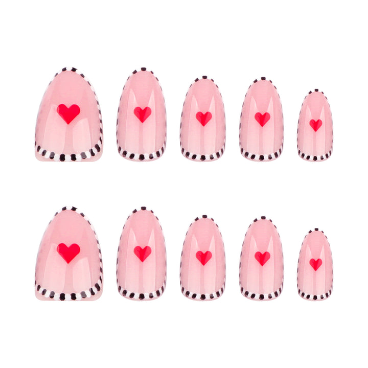 Artful Nail Art in Romantic Heart Design Kalsten