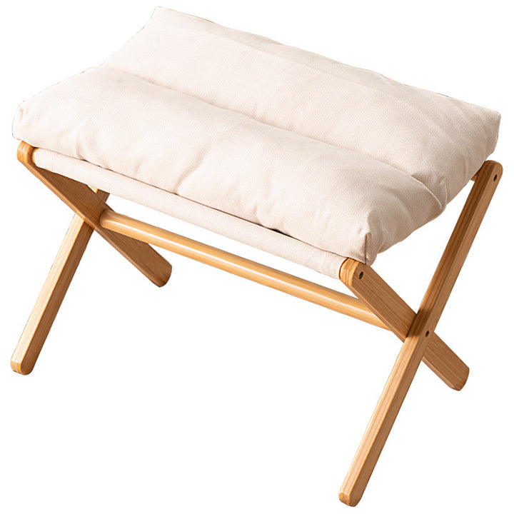 Folding Stool With Comfortable Padding And Sturdy Wooden Frame Kalsten