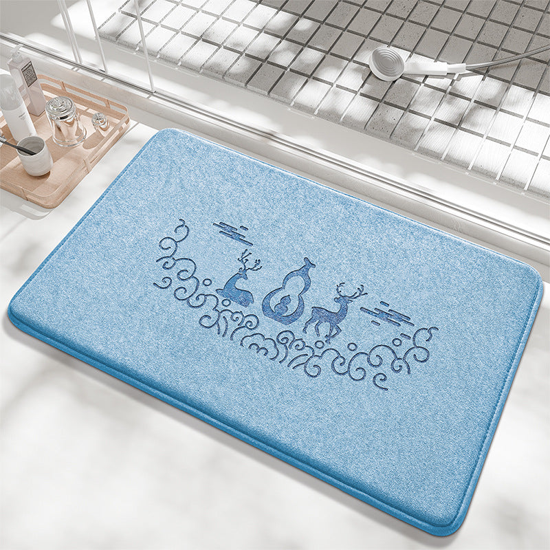 Playful Bunny Design Bath Mat Kalsten