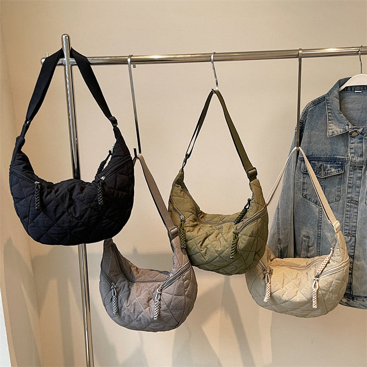 Quilted Soft Fabric Hobo Handbag Kalsten