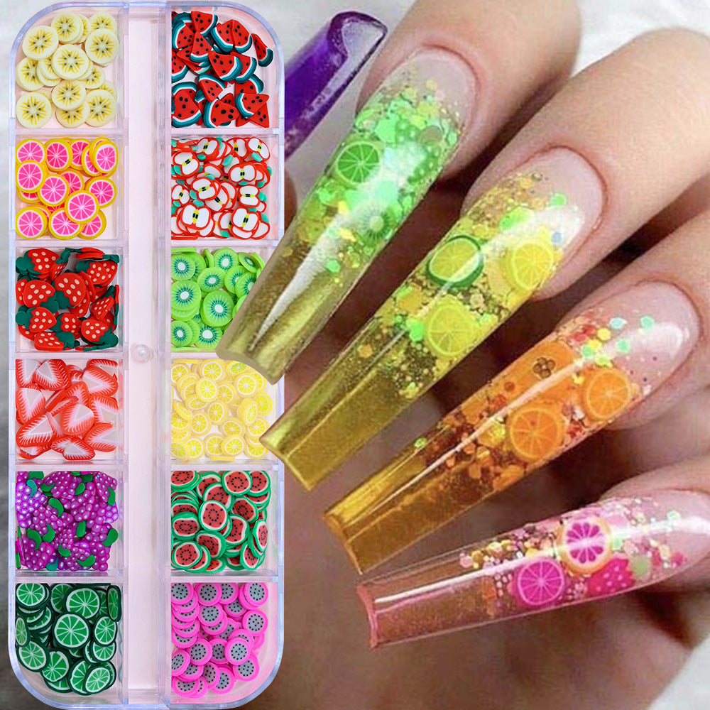 Fruit-Themed Nail Art Decoration Kit