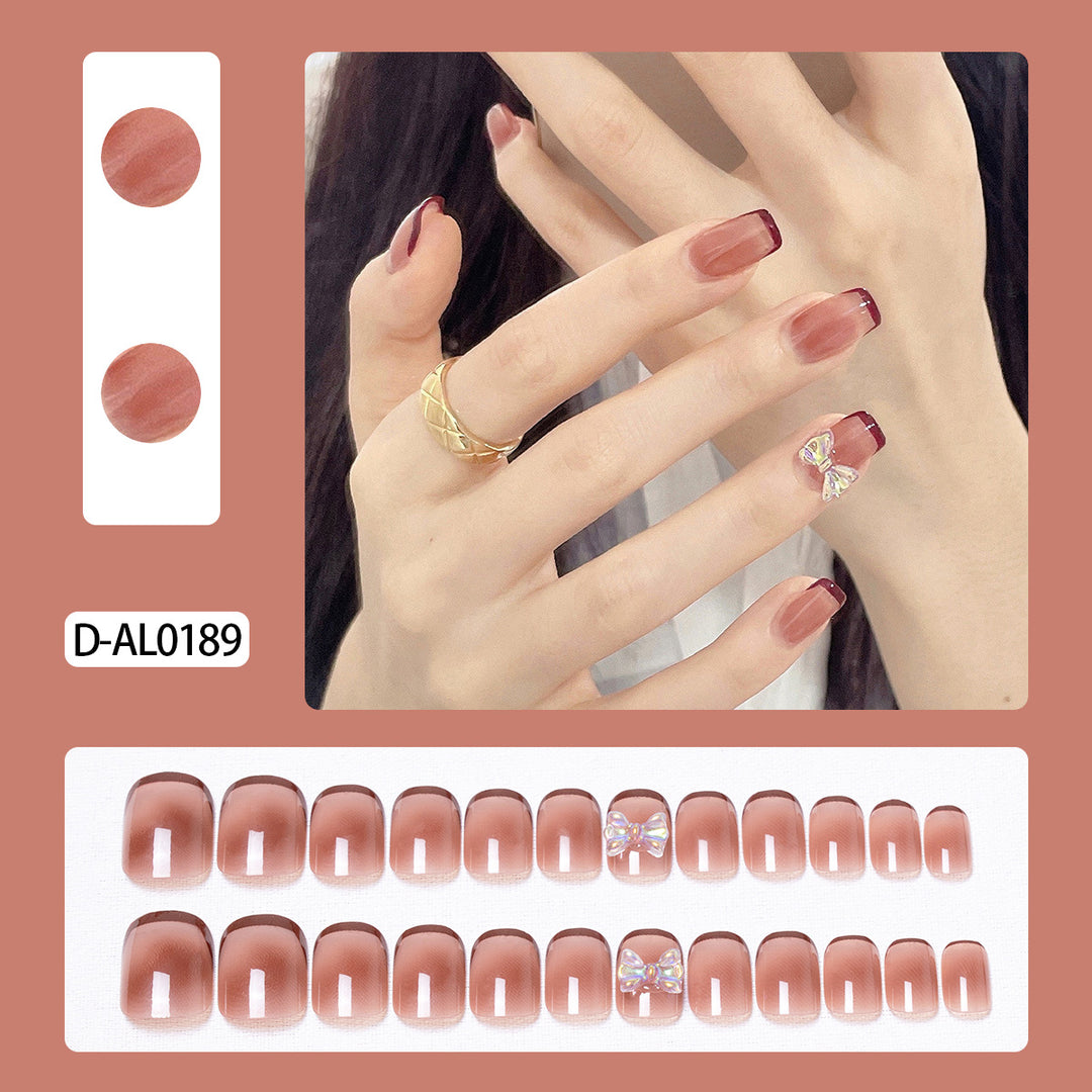 Elegant Butterfly-Embellished Press-On Nails