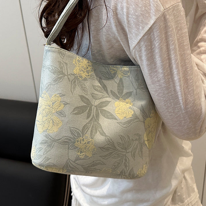 Embroidered Floral Shoulder Bag