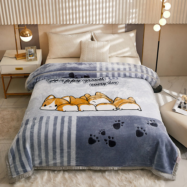 Decorative Fleece Throw Blanket Kalsten