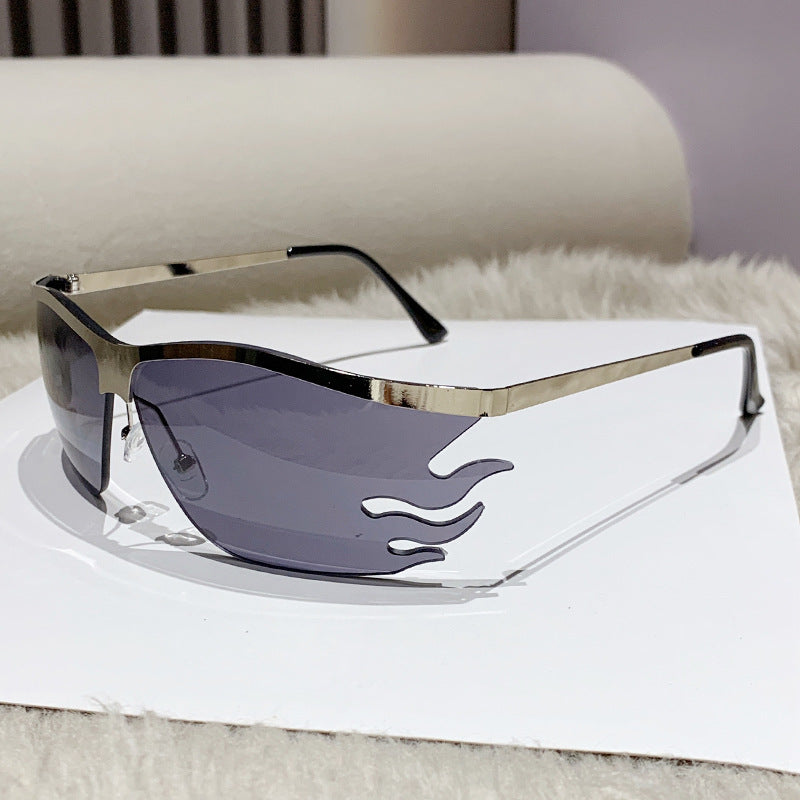 Women futuristic sunglasses with elegant transparent frame Kalsten