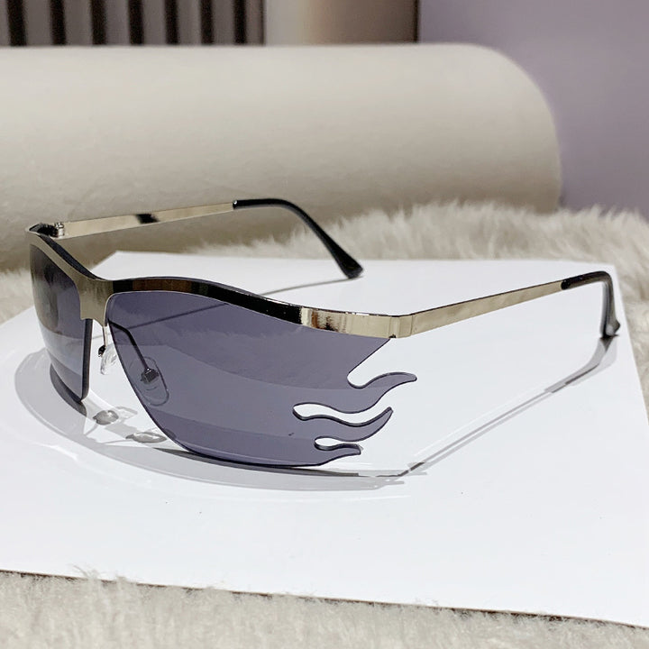 Women futuristic sunglasses with elegant transparent frame Kalsten