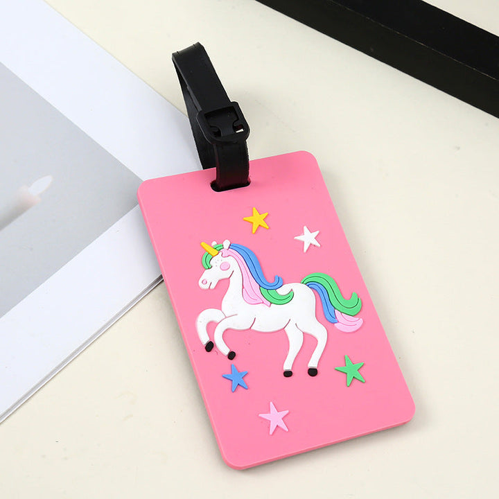 silicone travel luggage tag world map airplane design with adjustable strap Kalsten
