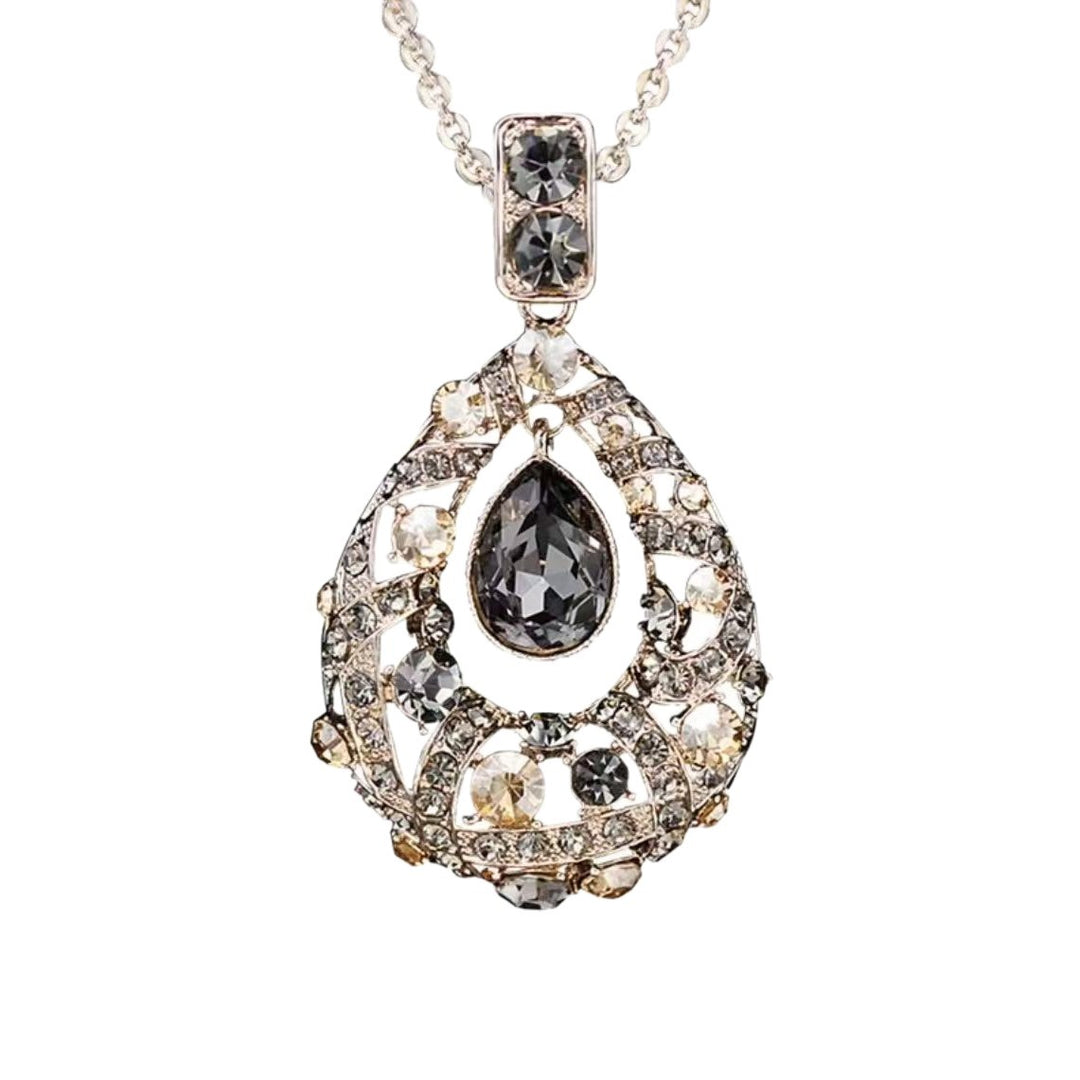 Contemporary Crystal Drop Necklace Kalsten