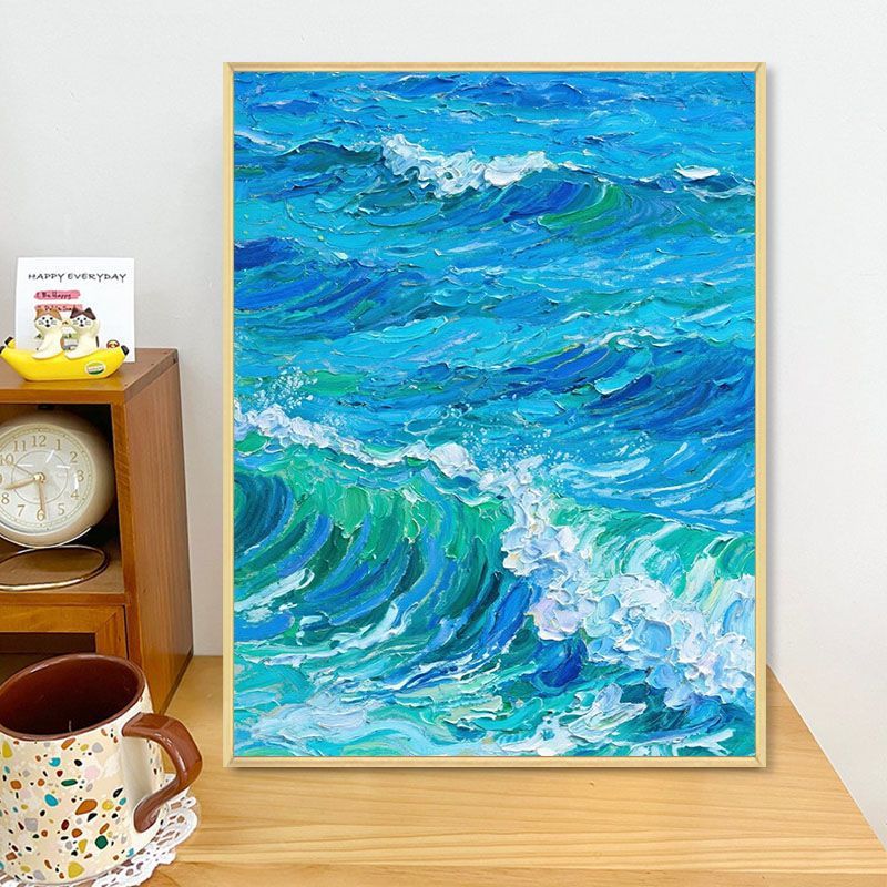 Coastal Wave Artwork Canvas Print Kalsten